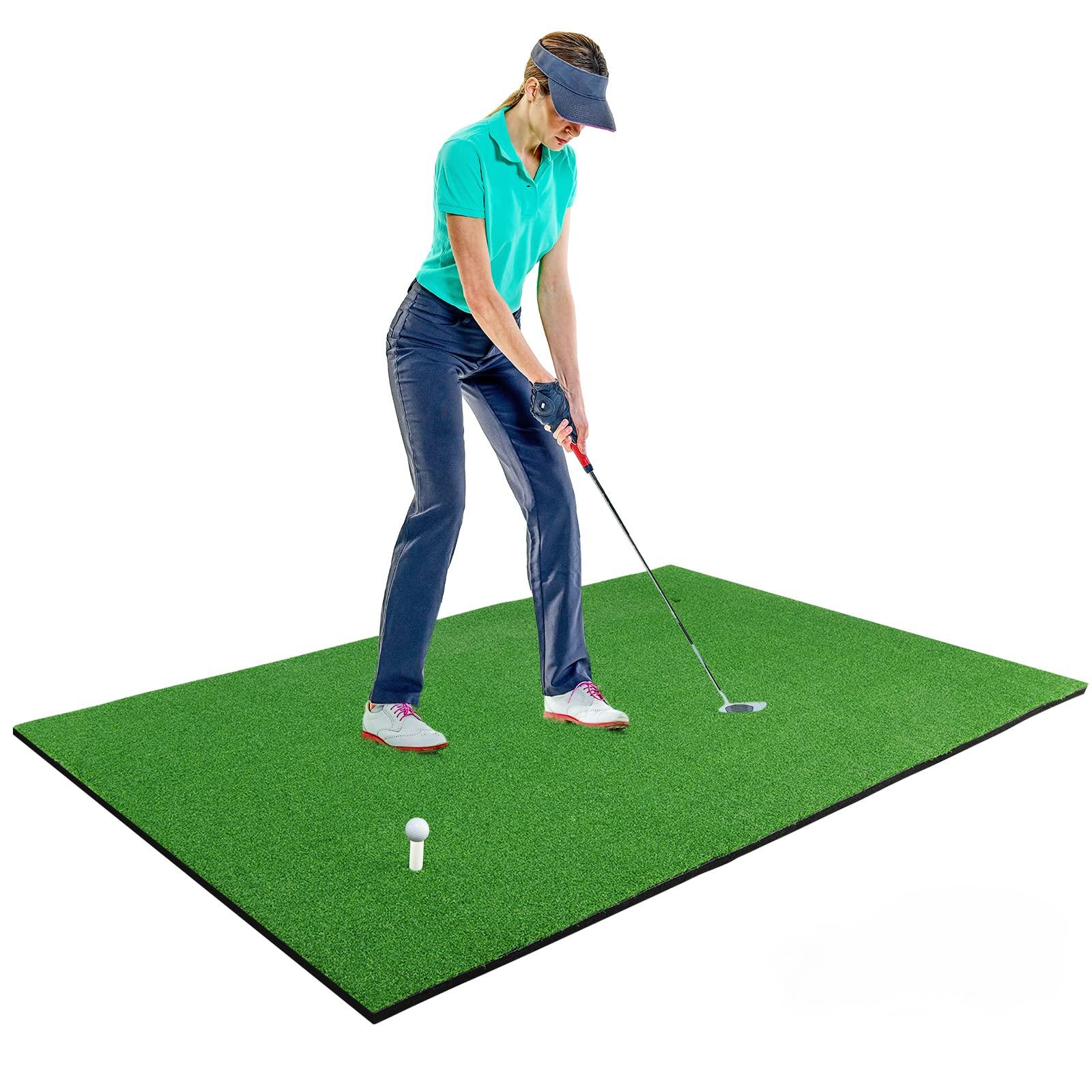 Premium Golf Hitting Mat 3.8'x5' - Durable Artificial Turf for Indoor & Outdoor Swing Practice